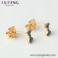 94994 xuping guangzhou jewelry market current letter i stud earring fake gold women jewellery